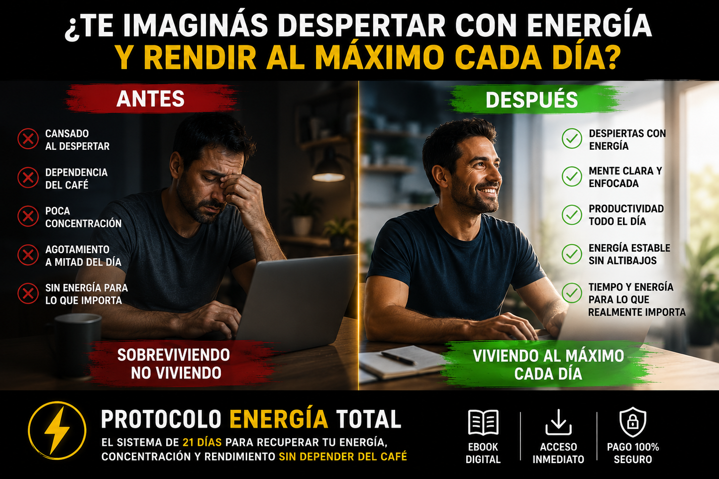 Protocolo Energía Total | Descubrí en 21 días por qué estás cansado todo el tiempo y cómo recuperar tu energía de forma natural.